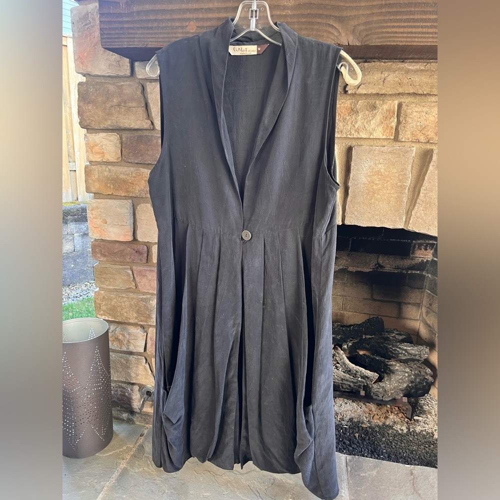Chalet Charcoal Gray Tunic Cupro/Tencel Medium